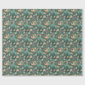 Boho Birds All-大事な行事年 – 「ラウンドギフトラップ」 ラッピングペーパー (フラット)