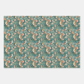 Boho Birds on Branches植物学 ラッピングペーパーシート (正面3)