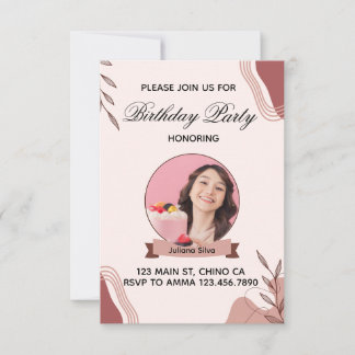 Boho Birthday Invite 招待状