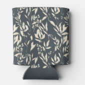 Boho Black Hand Drawnフローラ結婚の名前 缶クーラー (裏面)