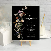 Boho Black Welcomeの結婚ポスター ポスター