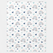 Boho Blanket Gift Rainbow Pastel for Children フリースブランケット (正面)