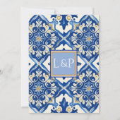 Boho Bliss：シックな夏のタイル結婚の儀式 招待状 (裏面)