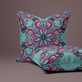 Boho Bloom in Sage Green クッション