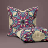 Boho Bloom in Soft Cream クッション