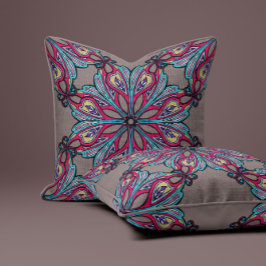 Boho Bloom in Taupe クッション