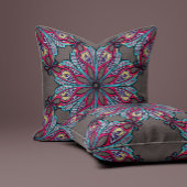 Boho Bloom in Warm Greige クッション