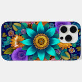 Boho Bloom Mandala Floral iPhone Case Case-Mate iPhoneケース (裏面 (横))