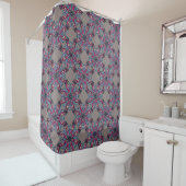 Boho Bloom Shower Curtain in Warm Taupe シャワーカーテン (インサイチュ)