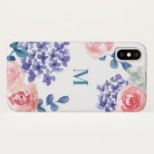 Boho Blossom:シックなモノグラムのフローラ電話ケース Case-Mate iPhoneケース (裏面(横))