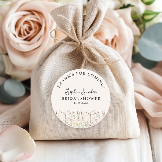 "Boho Blossom Bridal Shower– Rustic Chic Style" ラウンドシール