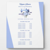 Boho Blueフローラ裁縫機船員価格 フォトプラーク (正面)