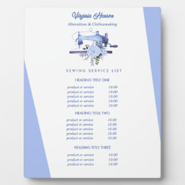 Boho Blueフローラ裁縫機船員価格 フォトプラーク