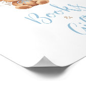 Boho Blue Balloon Bear赤ちゃんシャワー本とギフト ポスター (角)