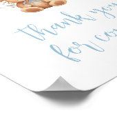 Boho Blue Balloon Bear Thank for 来's ポスター (角)