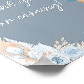 Boho Blue Bear Balloon Thank for 来's ポスター (角)