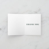 Boho Blue Butterflies & Zebra Thank You Card サンキューカード (内部)