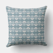 Boho Blue Floral Monogram Cushion クッション (裏面)