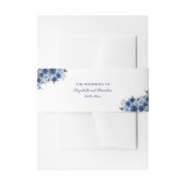 Boho Blue Flowers – Rustic Wedding 招待状ベリーバンド (正面例)