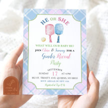 Boho Blue Pinkピックル名門私立校風のボール性別リビール