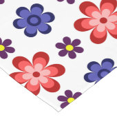 Boho Blue Purple Red Flowers Large Table Runner ロングテーブルランナー (コーナー)