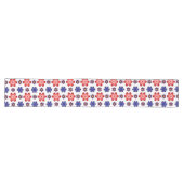 Boho Blue Purple Red Flowers Large Table Runner ロングテーブルランナー (横)