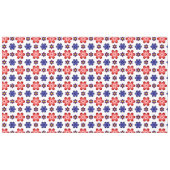 Boho Blue Purple Red Flowers Large Tablecloth テーブルクロス (正面(横))