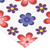 Boho Blue Purple Red Flowers Medium Table Runner ミディアムテーブルランナー (コーナー)