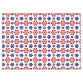 Boho Blue Purple Red Flowers Medium Tablecloth テーブルクロス (正面(横))