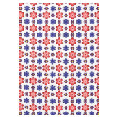 Boho Blue Purple Red Flowers Medium Tablecloth テーブルクロス (正面)