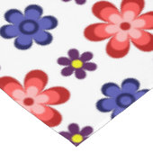Boho Blue Purple Red Flowers Medium Tablecloth テーブルクロス (アングル)
