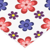 Boho Blue Purple Red Flowers Small Table Runner ショートテーブルランナー (コーナー)