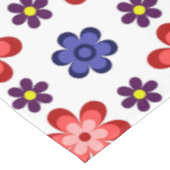 Boho Blue Purple Red Flowers Small Tablecloth テーブルクロス (アングル)