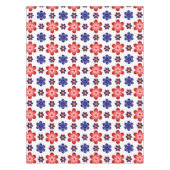 Boho Blue Purple Red Flowers Small Tablecloth テーブルクロス (正面)