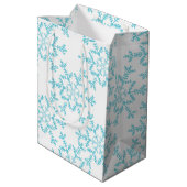 Boho Blue Snowflakes Gift Bag ミディアムペーパーバッグ (裏面アングル)