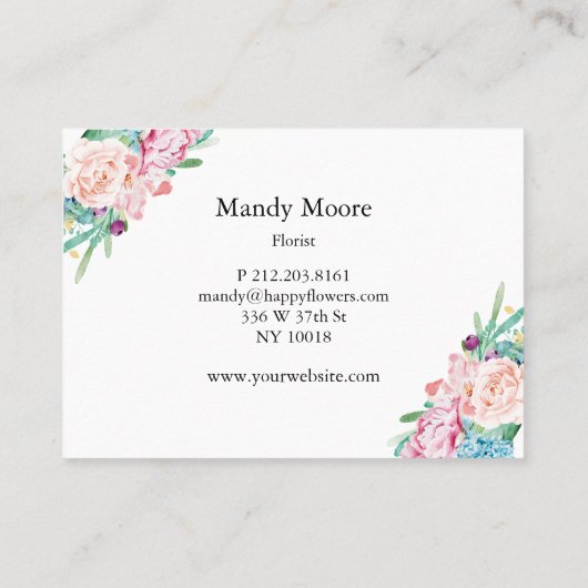 Boho Blumen 名刺 (裏面)