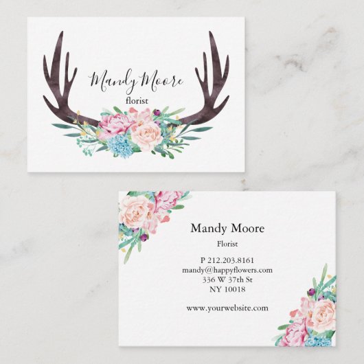 Boho Blumen 名刺 (正面/裏面)