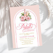 Boho blush and gold bridal shower invite template 招待状