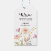 Boho Blush Floral Wedding Invitation ギフトタグ (正面)