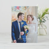 Boho Blush Floral Wedding Invitation サンキューカード (スタンド正面)