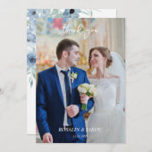 Boho Blush Floral Wedding Invitation サンキューカード (正面/裏面)