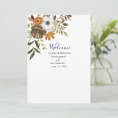 Boho Blush Floral Wedding Invitation シーズンカード (スタンド正面)