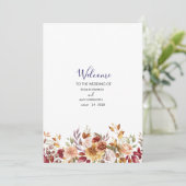 Boho Blush Floral Wedding Invitation シーズンカード (スタンド正面)