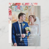 Boho Blush Floral Wedding Invitation セーブザデート (正面/裏面)