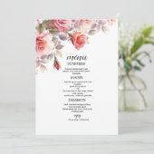 Boho Blush Floral Wedding Invitation メニュー (スタンド正面)