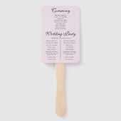 Boho Blush Floral Wedding Program Hand Fan ハンドファン (裏面)