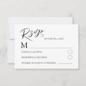 Boho Blush Rose RSVP Wedding Card (正面)