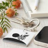 boho bohemian floral sun moon キーホルダー (正面右)