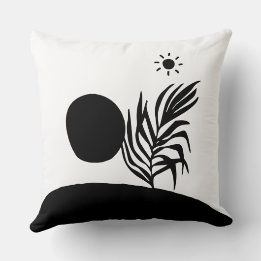 boho bohemian floral sun moon クッション (裏面)