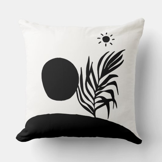 boho bohemian floral sun moon クッション (正面)